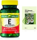 Jarní údolí Vitamin E Srdce Zdraví Dietní doplněk Softgels, 180 mg (400 IU), 100 Počet + Exkluzivní VitaMax vitamin Guide (2 položky)