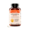 NatureWise Vitamin E 400 IU Softgels (180mg DL- Alpha) - Dairy, Gluten & Soy Free - Antioxidant- Rich Dietní dodatek pro pleť, srdce, a imunitní zdravotní podpora - 4- měsíční zásobování, 120 Počet