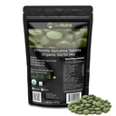 Go Nutra Organic Spirulina Chlorella Tablets 50 / 50 Blend Blend 124; Nutrient Dense Superfood - Vegan Protein, Chlorofyl, Enzymes Credi124; 500mg Každá Chlorella Spirulina Tablets, 720 Počet, 4 Měsíční dodávky