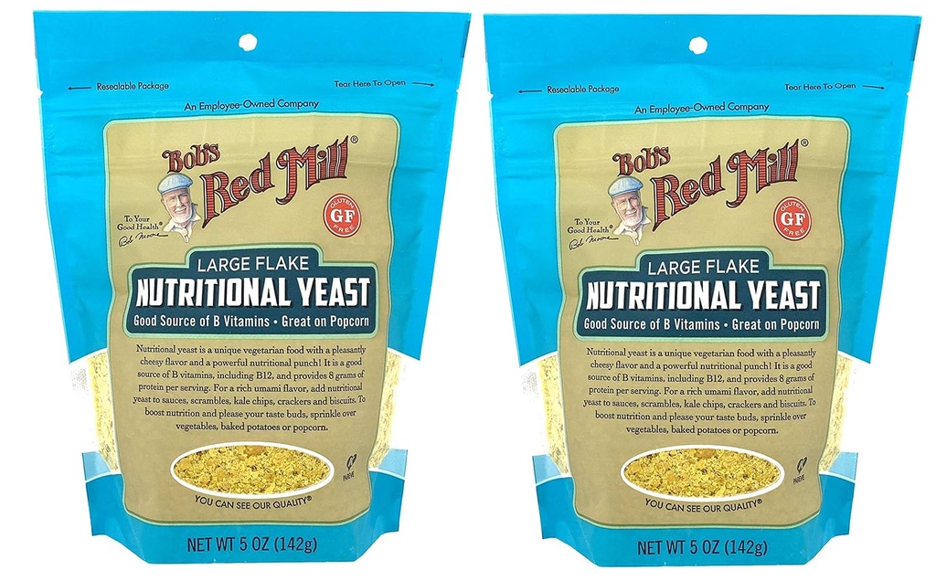 Bobův Red Mill Large Flake Nutritional Yeast 5 Ounce (balení po 2) Vegan Parm Sýry náhrady