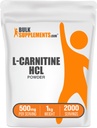 Bulkippendiments.com L- karnitin HCl prášek - Carnitin dodatek, karnitin prášek, L- karnitin 500 mg - bezochucené & gluten zdarma, 500 mg na servírování, 1kg (2,2 kg) (balení po 1)