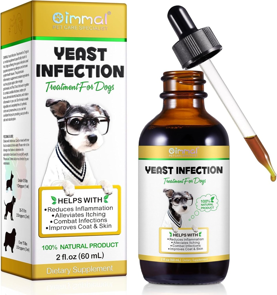 Kvasinková infekce Léčba pro psy, Psí Ucho Infekce Léčba Psi Kvasinková infekce Oz / 60 ml