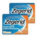 Zegerid OTC, 24- hodinová reliéf od srdečního selhání, acid reflux Medicine and Antacid, Treats Frequent Heartburn, Omeprazol 20mg + sodná sůl bikarbonát, inhibitor protonové pumpy (PPI), dvě 42ct kartony