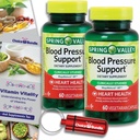 Volba Bundle Spring Valley Krevní tlak Podpora Vegetariánské kapsle 60 Ct 2 pk (120 Celkem) + vitaminový průvodce & Pill Container (4 položky)!