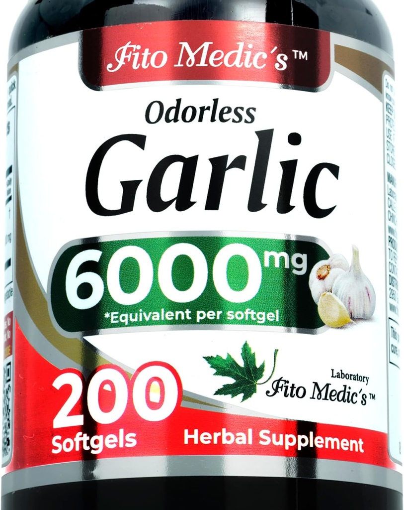FITO MEDIC je laboratoř 124; Česnek doplňky 124; Česnek pilulky 124; Odorless Česnek 124; 200 Softgels