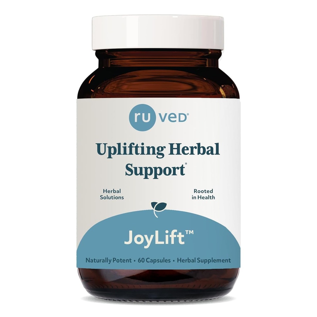 ruved JoyLift - Saffron a Ashwagandha doplňky, zvedací Formule pro ženy a muže, Bylinná podpora pro dospělé - 60 Vegetariánské kapsle (1 Počet)