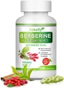 Berberine dodatek 1200mg - Přírodní Plant- Na základě Berberine HCL, Skořice, Bittermelon, Gymnema (120 Kapsle)