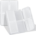 Daily Pill Organizer, 7 Compartments Přenosný Pill Pouzdro Pořadatel, [skládací design] Pill Box pro kapsy v kabelce držet vitaminy, Cod Játra olej, doplňky a léky -Clear