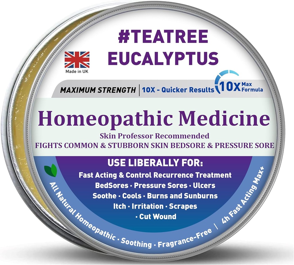 Manuka Honey 5x zrychlené léčení Relief Care Advanced Cream Product, Buttocks Bed Sores, Tlakové vředy, zranění, Ulcers, Cuts, Scraps, Burns Deep, Dressing Obsahuje granule, Nedráždivé Greasy