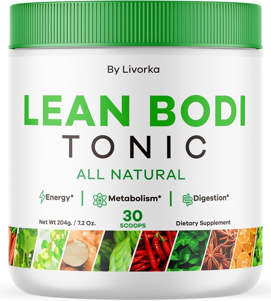 LIVORKA Lean Bodi Tonic, všechny přírodní Advanced Formule Powder - 30 Služeb na 1 měsíc