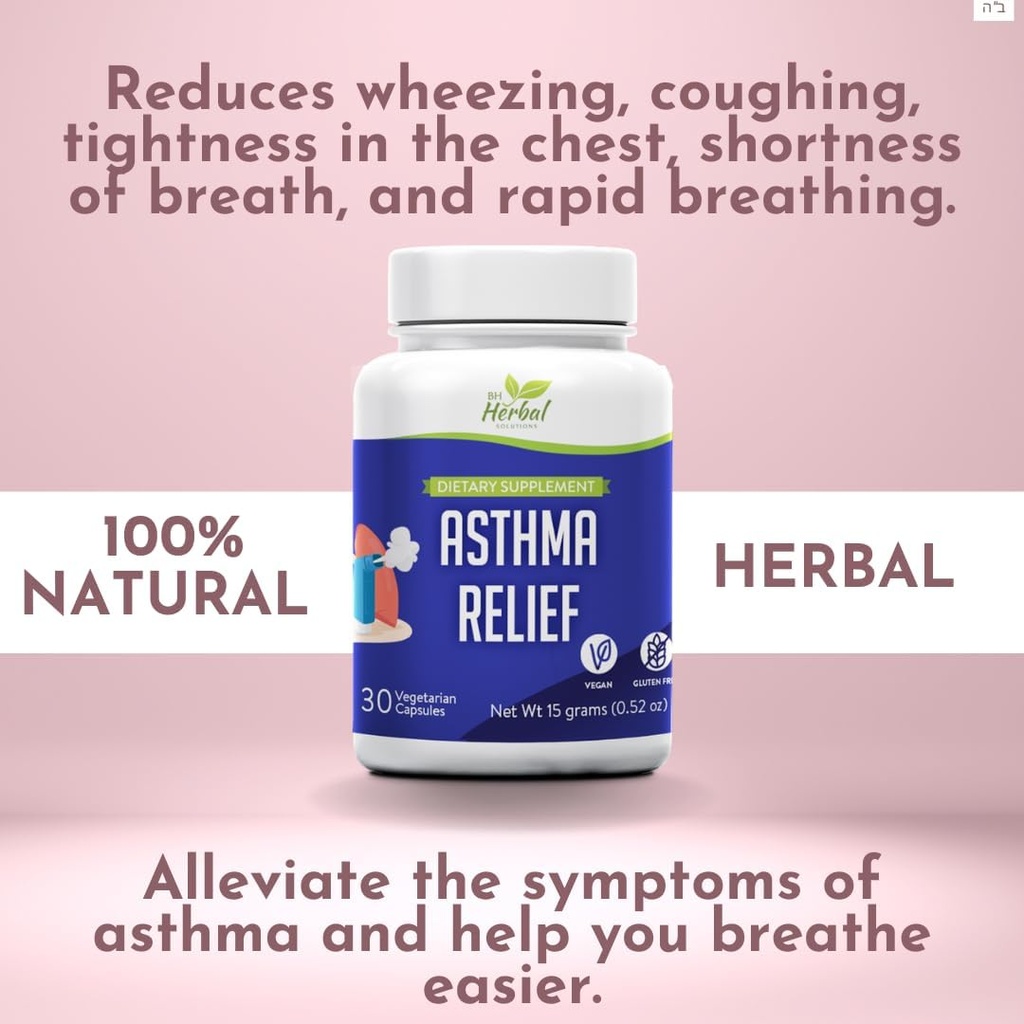 Asthma Relief - Lung Support Supplement na pomoc udržet celkový Lung & Respirační zdraví - 100% přírodní bylinný dodatek