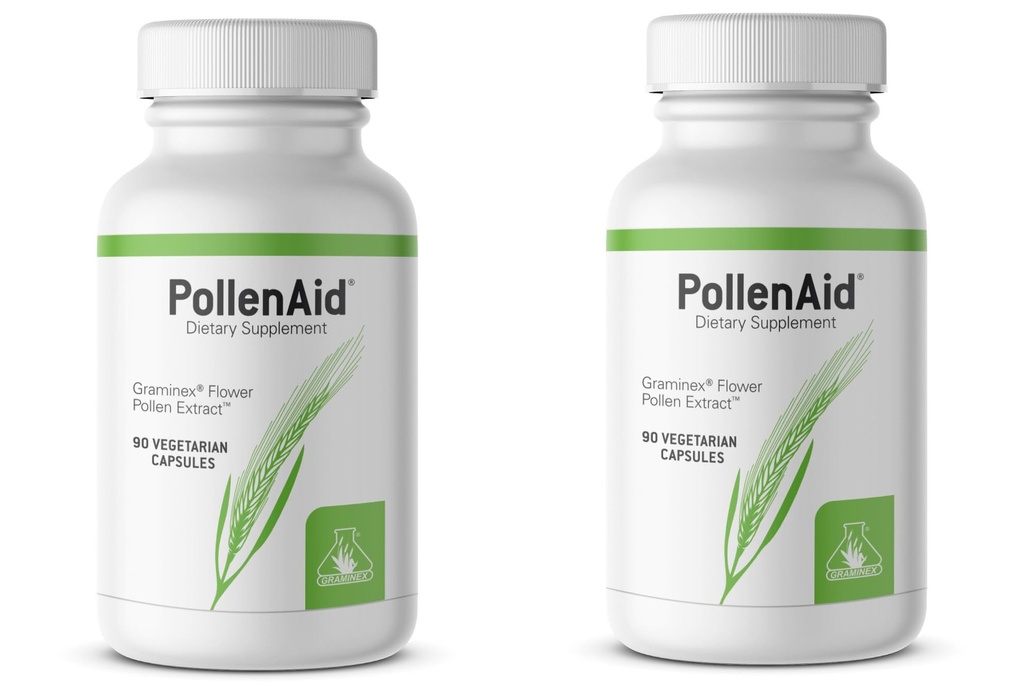 Graminex PollenAid Prostate Dodatek: Všechna přírodní podpora prostaty pro kontrolu močových měchýřů a močových cest Zdraví, Rye Pollen Extract Made in USA, 90 Vegetariánské Caps (balení po 2)