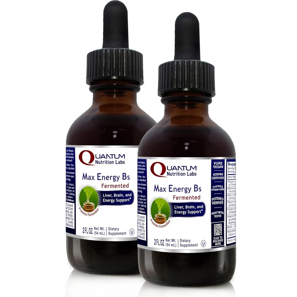 Quantum Nutrition Labs Max Energy B 's - 2 Fl Oz (Balení po 2)