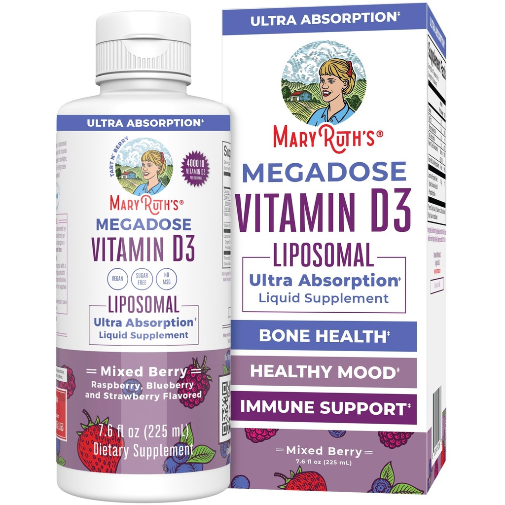 MaryRuth Organics Megadose Vitamin D3 Lipozomální 124; Vitamin D 4000 IU iž