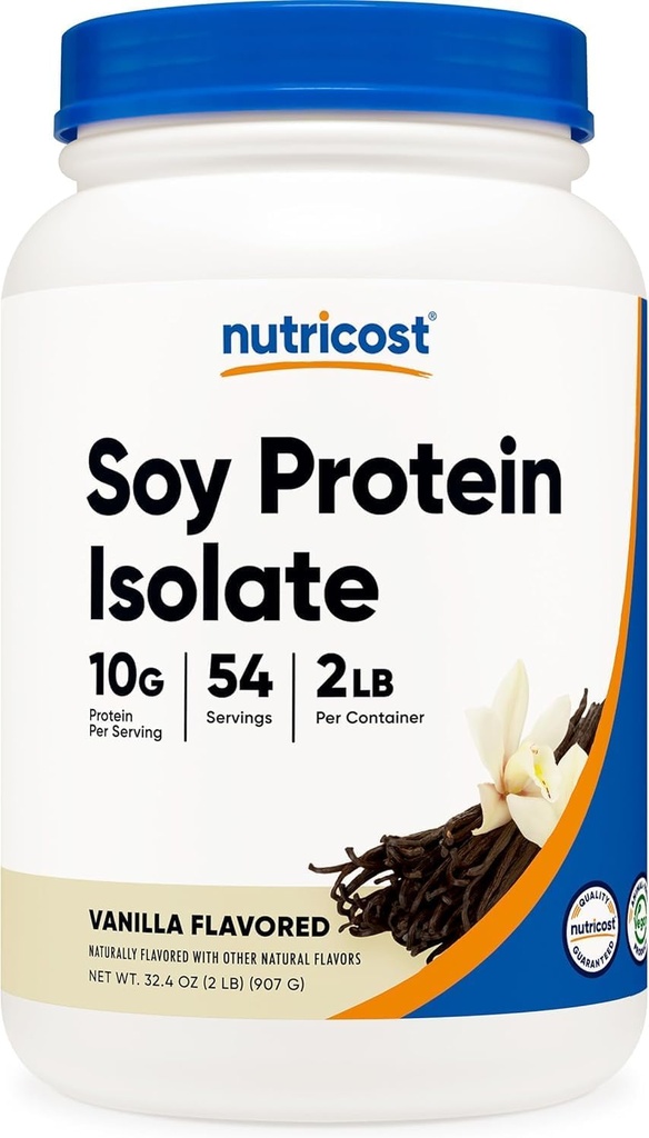 Nutricost Soy Protein Powder, 2 LB Vanilla, 10 gramů proteinu Per Serving, Vegetarian, Non- GMO & gluten zdarma