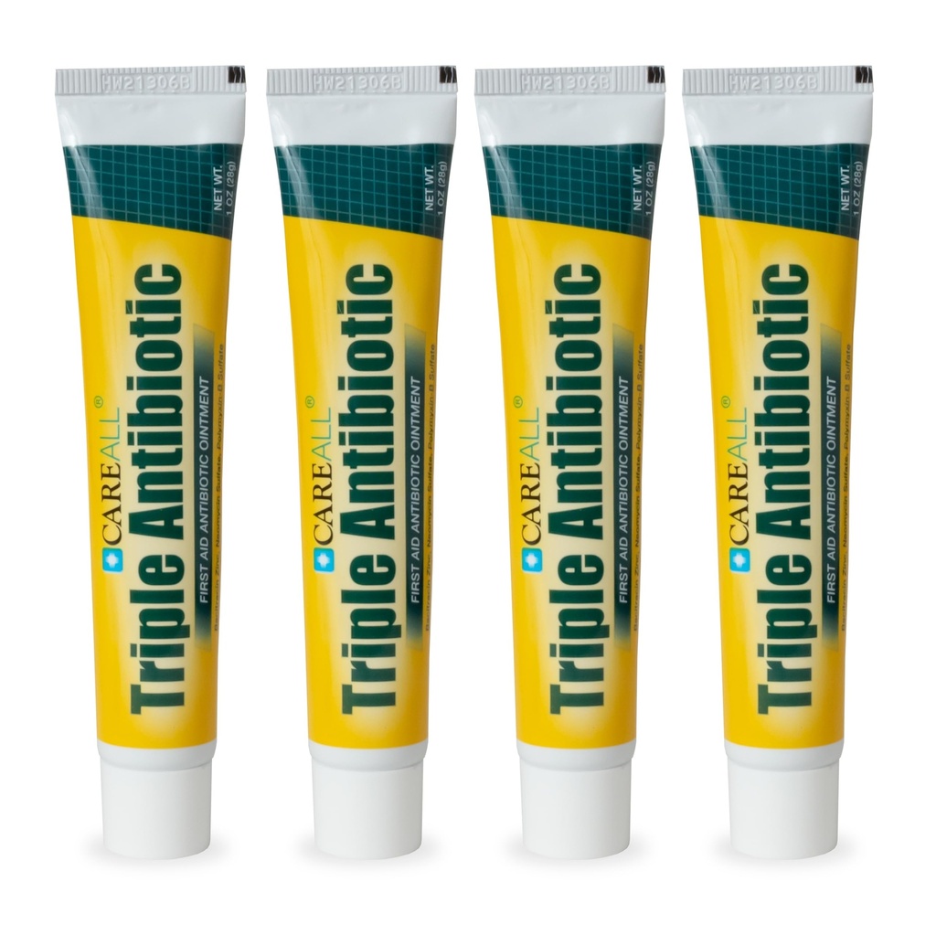 CareAll Triple Antibiotic Ointment 1.0 oz (4 Pack), První pomoc Matrice pro drobné scraps, Cuts, a Burns pomoci zabránit infekci, Porovnat s aktivními složkami vedoucí značky