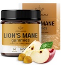HERBAMAMA Lion 's Mane Gummies - 1000mg Lion' s Mane Houba for Brain Clarity Support - Vegan, Non-GMO Focus Supplementary for Dospělí - 60 Pectin- based Apple-Ochucené Chews