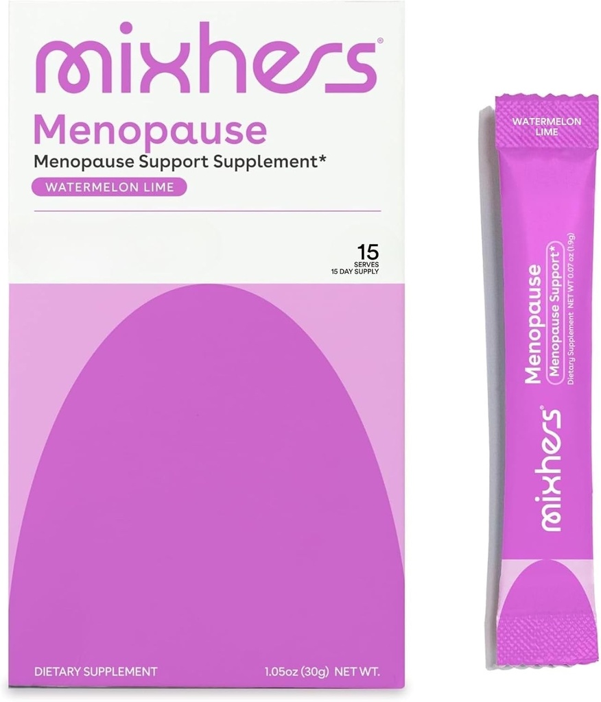 Směs Menopauza - Menopauza Support Drink Mix - Dámské menopauza Doplňky - Hormon Balance Multivitamin - S Maca Root & Black Cohosh - Cukr zdarma - Vegan - 15 Drink Packets - Meloun Lime