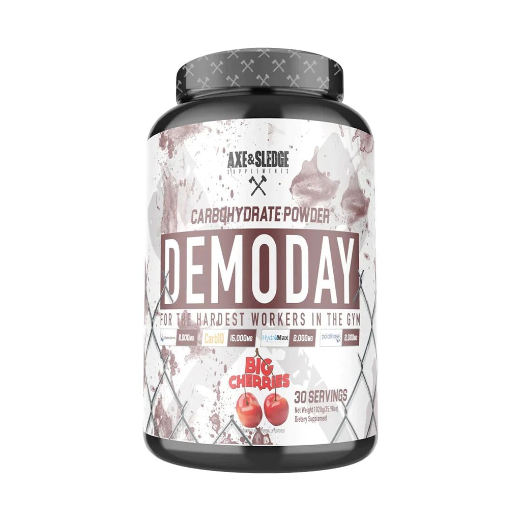 Axe & Sledge doplňky Demo den Intra- cvičení Karbohydrát prášek s Cluster Dextrin, Carb10, Hydromax, & Palatinose, Zvyšuje výkon a čerpadla, 30 Služeb (velké třešně)
