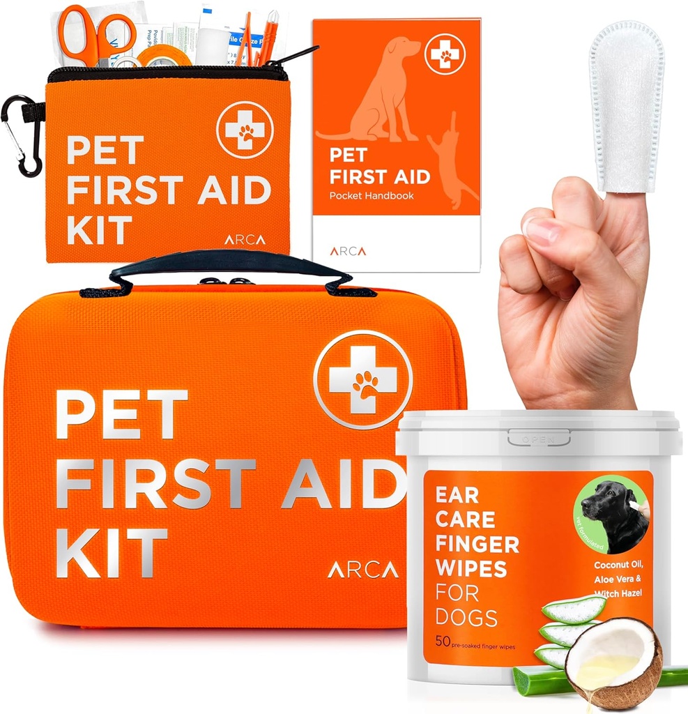 Care Bundle - Sada první pomoci a čistější ubrousky pro psy, základní zdraví a hygiena