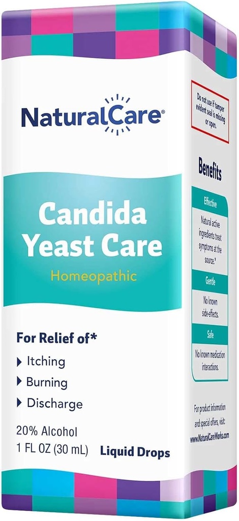 NaturalCare Candida Yeast Care, Homeopatic Liquid Drops, 1 fl. oz
