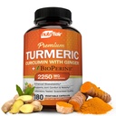 NutriFlair Kurkumin kurkumin se zázvorem a BioPerine Black Pepper doplňky, 180 Kapsle - 95% Kurkuminoidy - Společná podpora, Antioxidant, Anti Aging - Přírodní, Non- GMO, Vegan Nejlepší maximální potenciál