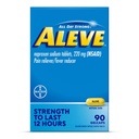 Aleve Pain Reliever & Fever Reducer Gelcaps, Naproxen Sodná sůl, bolest hlavy a zad a bolest v těle, pro dospělé a děti věku 12 a více, 90 Počet