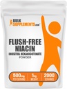 BulkSupplements.com Flush Free Niacin Powder - jako Inositol Hexanicotinát, vitamin B3 dodatek, Niacin 500mg Flush Free - gluten Free, 500 mg per Serving, 1kg (2,2 lbs) (Balení po 1)