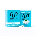 Run GUM Mint Energy Gum 50mg Kofein Taurin & B-Vitamíny na kus, 24 Kusy (balení po 12), 2 Kusy = 1 káva nebo energetický nápoj, Cukr zdarma, Nulová kalorie