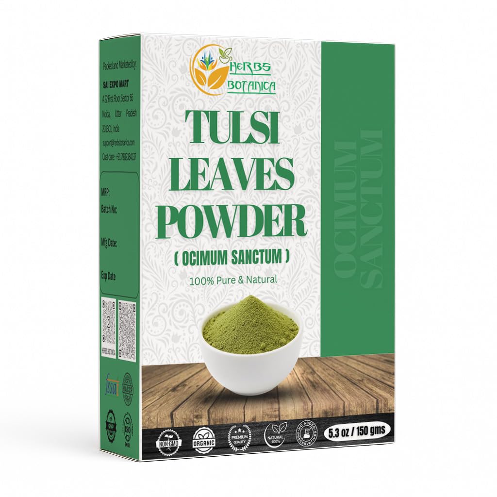 Byliny Botanica Tulsi Powder Tulasi Holy Basil Tulsi Powder Ocuse Sanctum Vitality & Wellness - Čisté, přírodní a povzbuzující posílení imunity Přirozeně 5.3 oz