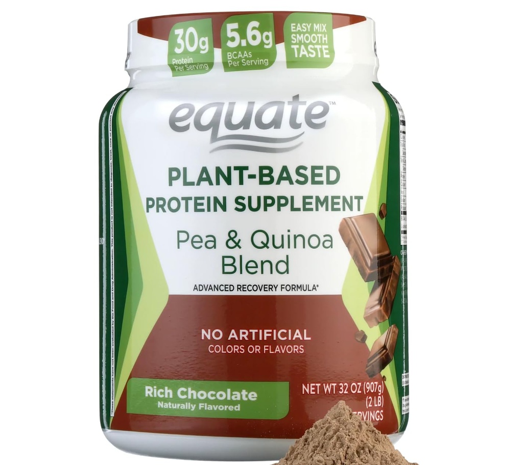 Rovná Plant- Based Protein Supplement, Bohatá čokoláda bez Artical Barvy 32- L8
