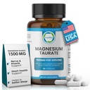 Přírodní hořčík Taurate doplněk 1500 mg s 90 kapsle - 30 dní dodávky pro podporu spánku, srdce zdraví, relaxace, krevní tlak bilance, a energetický boost