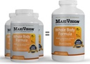 MaxiVision ® AREDS 2 Celý vzorec těla - AREDS 2 oční vitaminy w / Lutein a zeaxanthin - pro makulární podporu - Oční doplňky pro oční napětí - 360 Kapsle Počet (360 Kapsle 1 Lahvička)