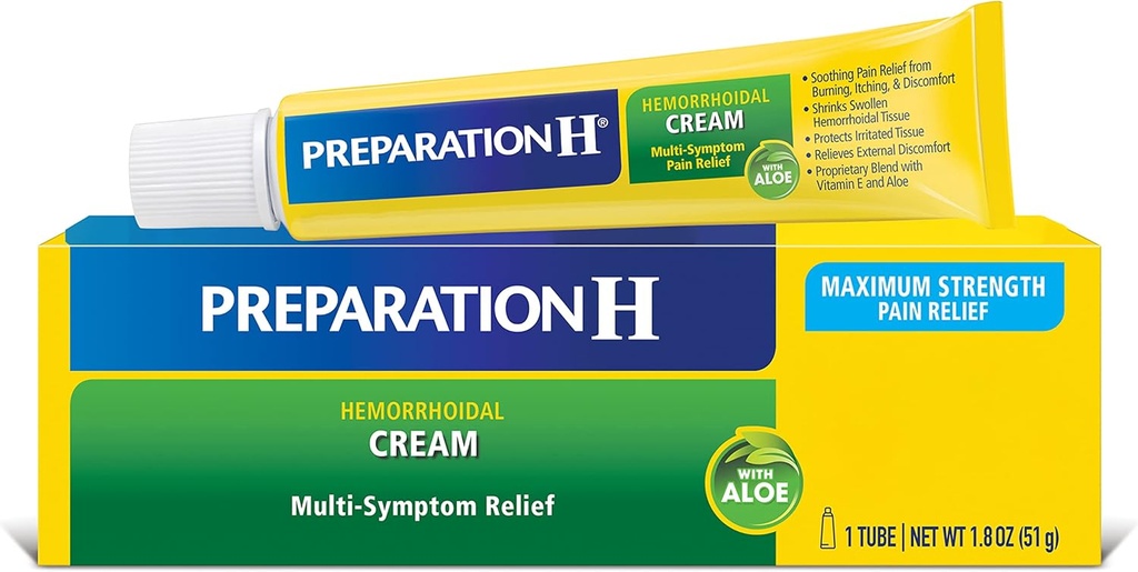 Příprava Hemoroidní krém H s Aloe pro multi- Symptom Relief - 1.8 Oz Tube
