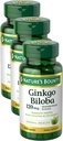 Příroda je Bounty Ginkgo Biloba Kapsle 120mg, doplněk podpory paměti, podporuje funkci mozku a duševní bdělost, 100 Kapsle (balení po 3)