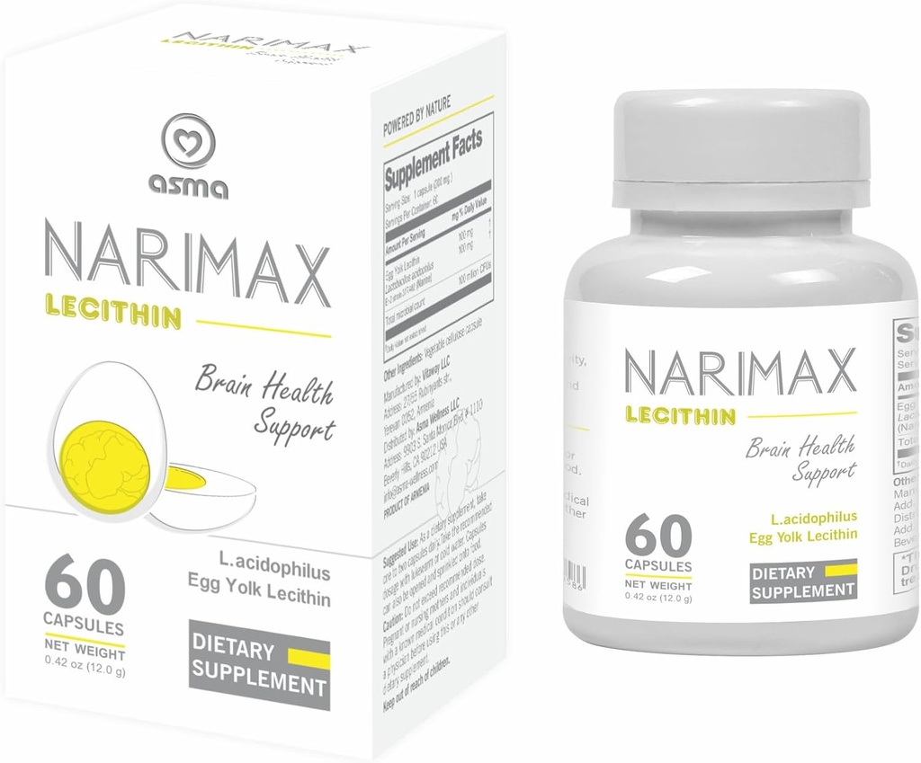 Asma Narimax Lecithin Nutriční dodatek, 60 Veg Kapsle
