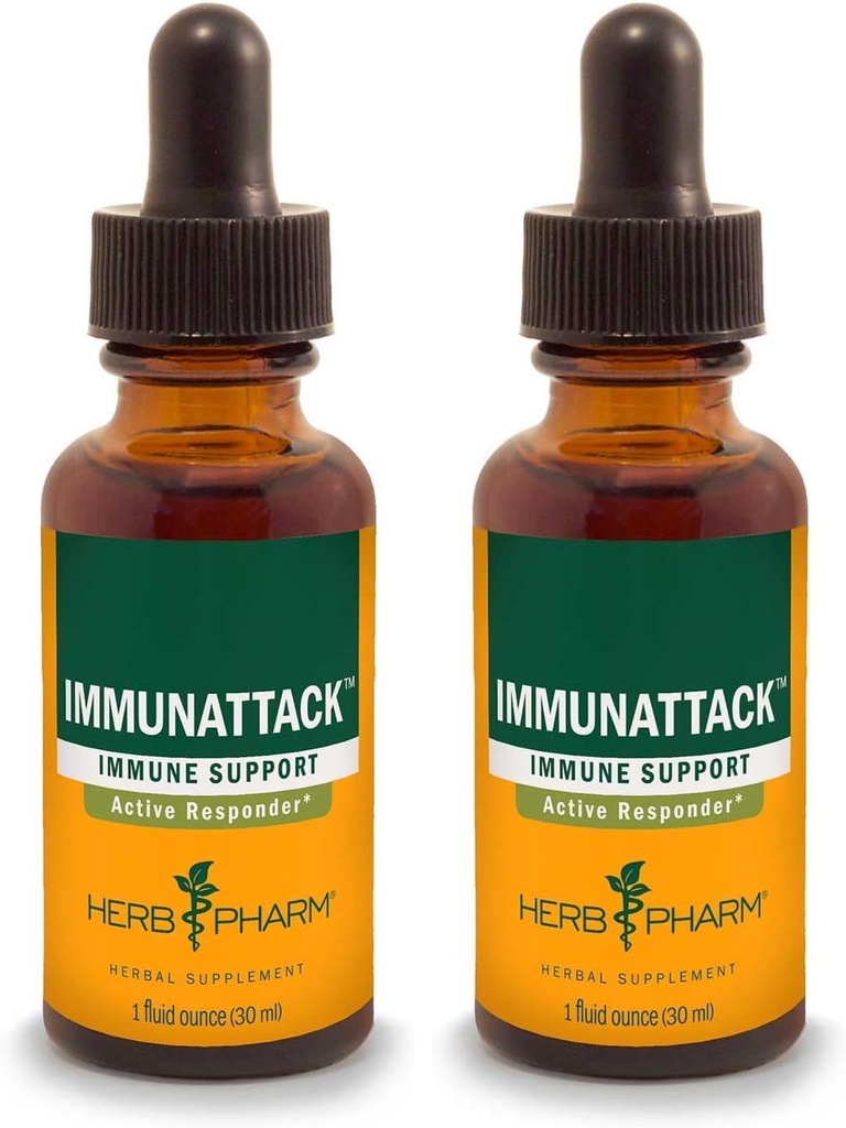 Herb Pharm Immunatt Liquid Herbal Formule pro podporu imunitního systému - 1 Ounce (FIMAT01) (Balení po 2)