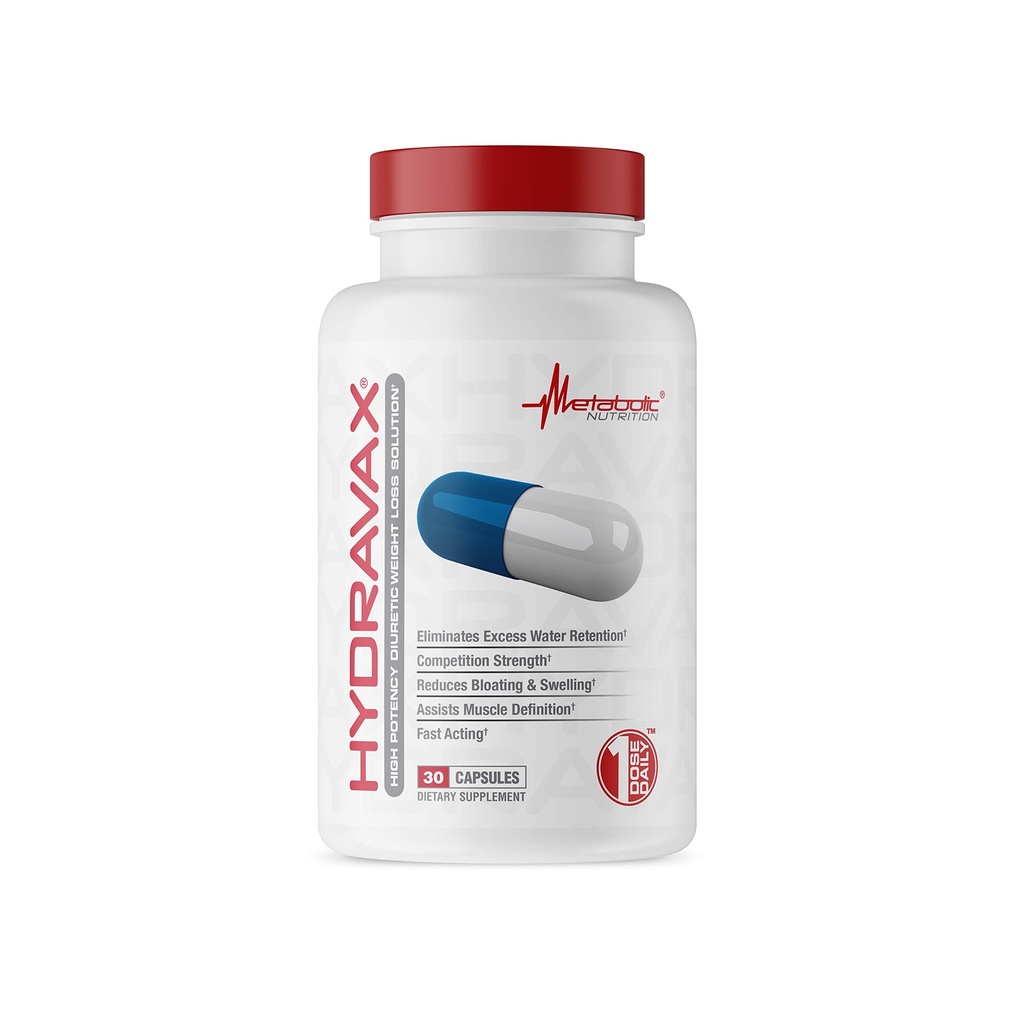 Metabolická výživa, Hydravax - Premium Diuretické vodní pilulky, přírodní a bezpečné, Odstraňuje zadržování vody, s Pampeliška, hořčík, Zelený čaj extrakt, Brusinkový prášek, 30 Kapsle, 1 Dávka denně