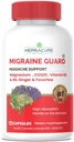 MIGRAINE Guard ® Nová Migréna Relief Prevence bolesti hlavy, Klinicky osvědčené COQ10, VIT B2, VIT B6, Feverwear, Magnesium GLYCINATE, Ginger, Mimořádná reakce během zkoušek vyrobených v Kanadě