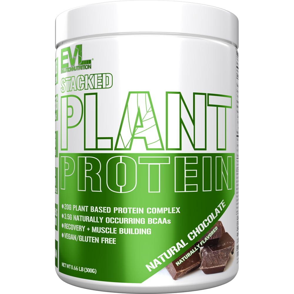Eluce Nutrition Stacked Plant Protein Powder, Vegan, Non- GMO, gluten- Free, Probiotika, BCAA, Fiber, Plant- Based Protein Complex, 300G (přírodní čokoláda)