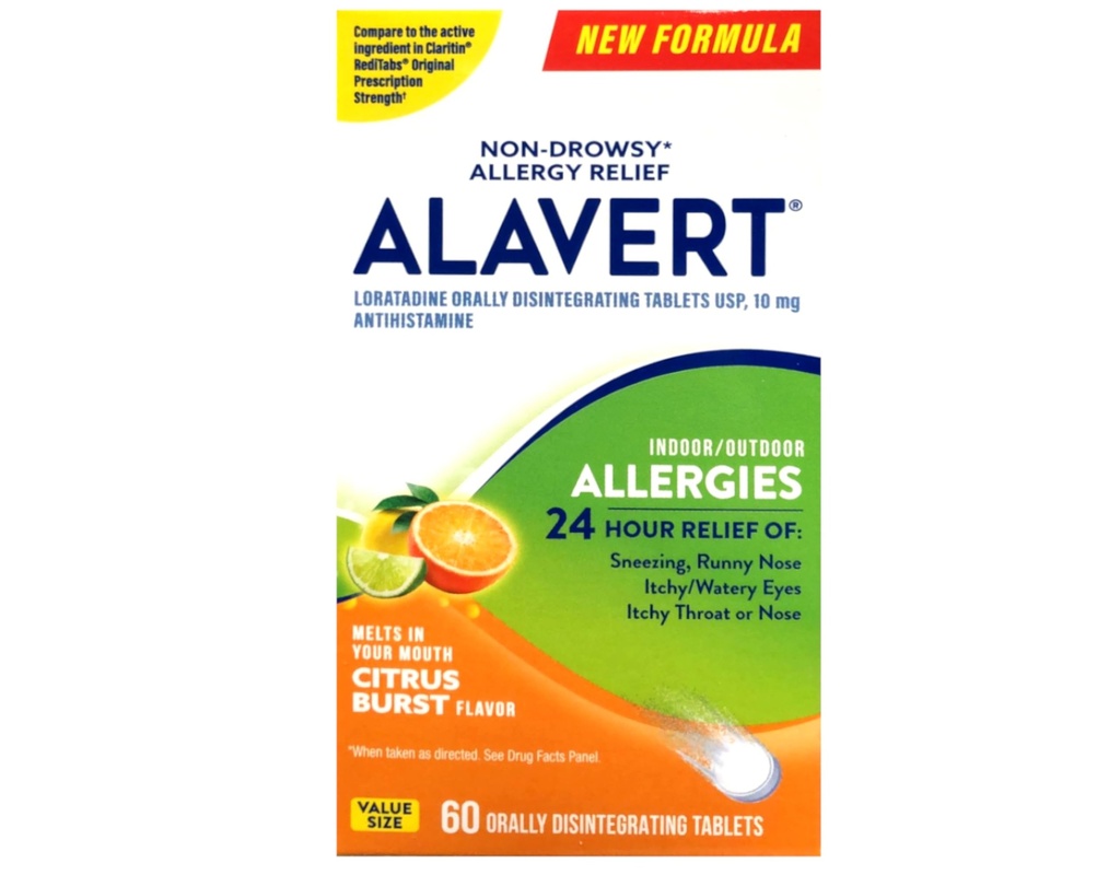 Alavert 24 hodin Orálně rozložené tablety Citrus Burst 60 tablet