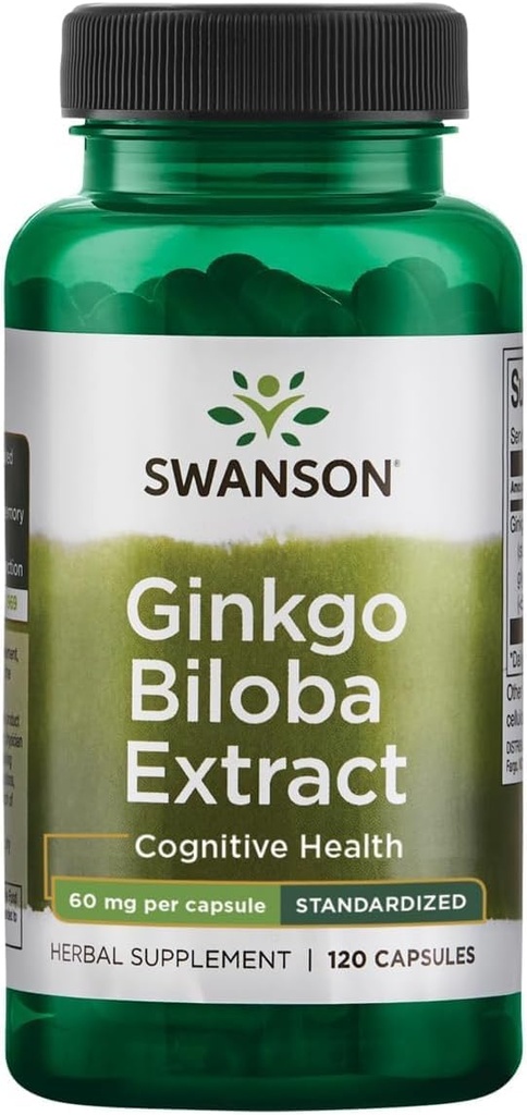 Swanson Ginkgo Biloba Extract 24% 60 miligramů 120 Kapsle