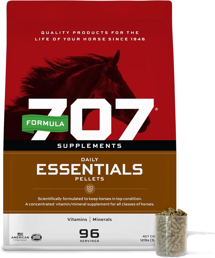 Formule 707 Denní Essentials Equine dodatek, 12 liber Bag - Kompletní vitamíny a minerály pro vyšší zdraví a stav v Koně