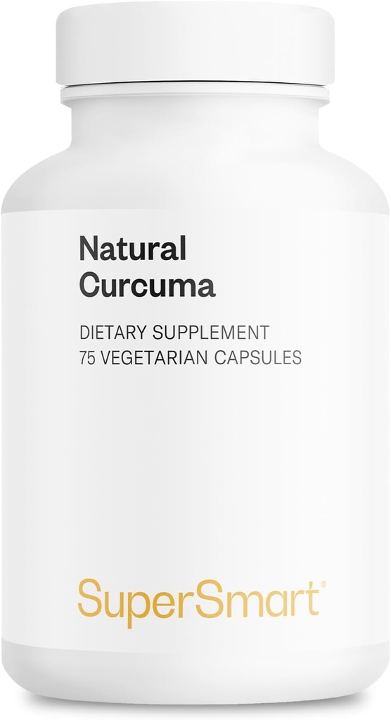 Supersmart - Natural Curcuma 2500mg per day (High Potency) - Curcuma Longa Extract Supplementary - Tumerický Curcumin 95% Curcuminoids Curcuminois 124; Non- GMO & Gluten Free - 75 Vegetariánské kapsle