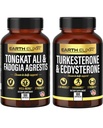 Earth Elixir Fadogia Agrestis 600mg a Tongkat Ali 500mg + Turkesterone1000mg a Ecdysterone 1000mg Supplments (180 Kapsle) Bundle