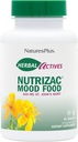 Natures Plus Bylinné Actives NutriZAC Mood Food - 300 mg St Johns Wort, 90 Vegan Bi- Layered Tablety - Maximální potence Natural Mood Booster - Vegetarian, gluten- Free - 90 Služeb