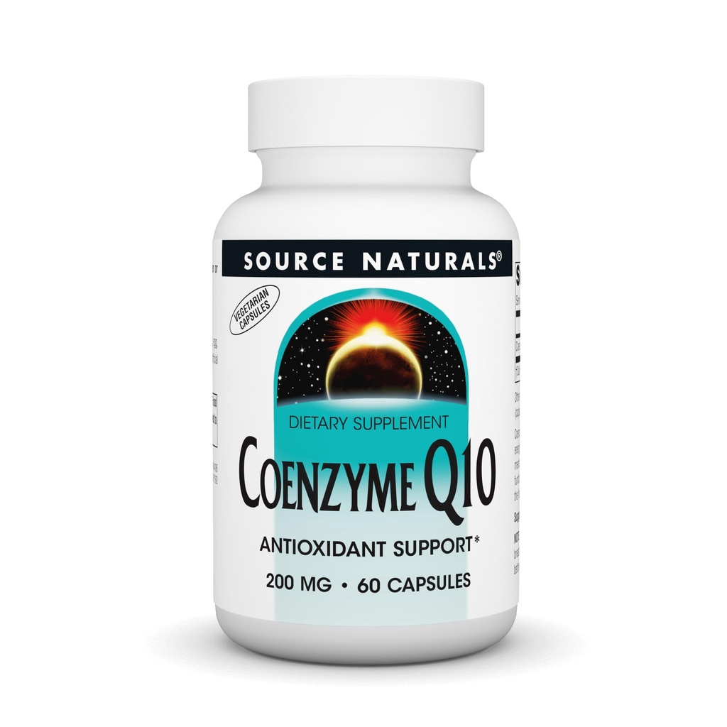 Zdroj Naturals Coenzym Q10 Antioxidant Support 200 mg pro srdce, mozek, imunitu a podporu jater - 60 Vegetariánských kapslí