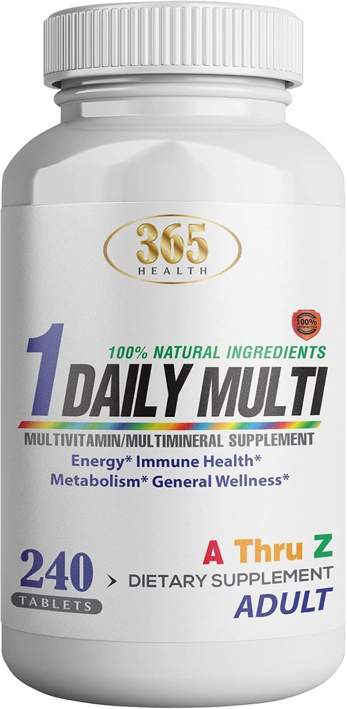 Multivitamin, Multiminerální doplněk w / Antioxidanty, zinek, vitamin D3 & B vitaminy, gluten zdarma, Non- GMO ingredience - (240 Počet) 365 Zdraví