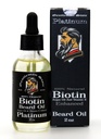 Platinový vonný olej pro muže - přírodní biocín Enhanced Beard Growth Oil - Argan & Vitamin E - Softens and Controls - Beard Growth Oil pro muže - kořeněné Vanilla Scent (2oz - Balení po 1)