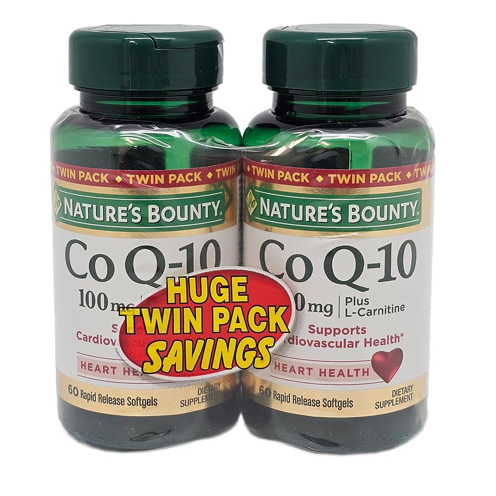 Přírodní Bounty CoQ10 100mg Twin Pack, 60 Počet, 2 Pack